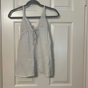small white loose tied top Xhilaration